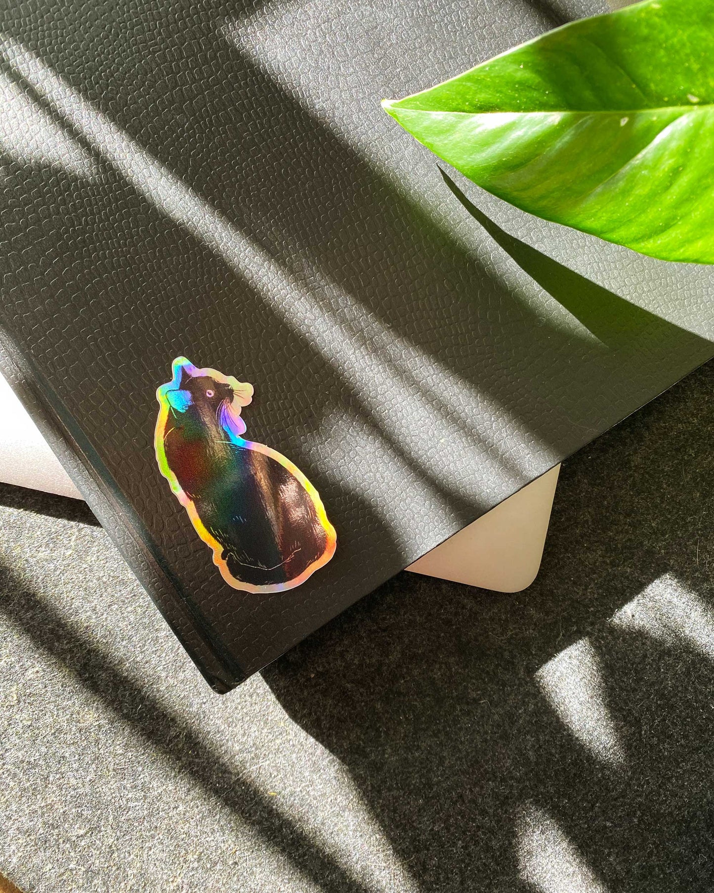 Bird & Cats in Paradise – Holographic Sticker
