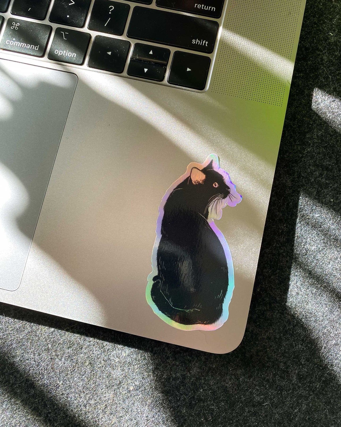 Bird & Cats in Paradise – Holographic Sticker