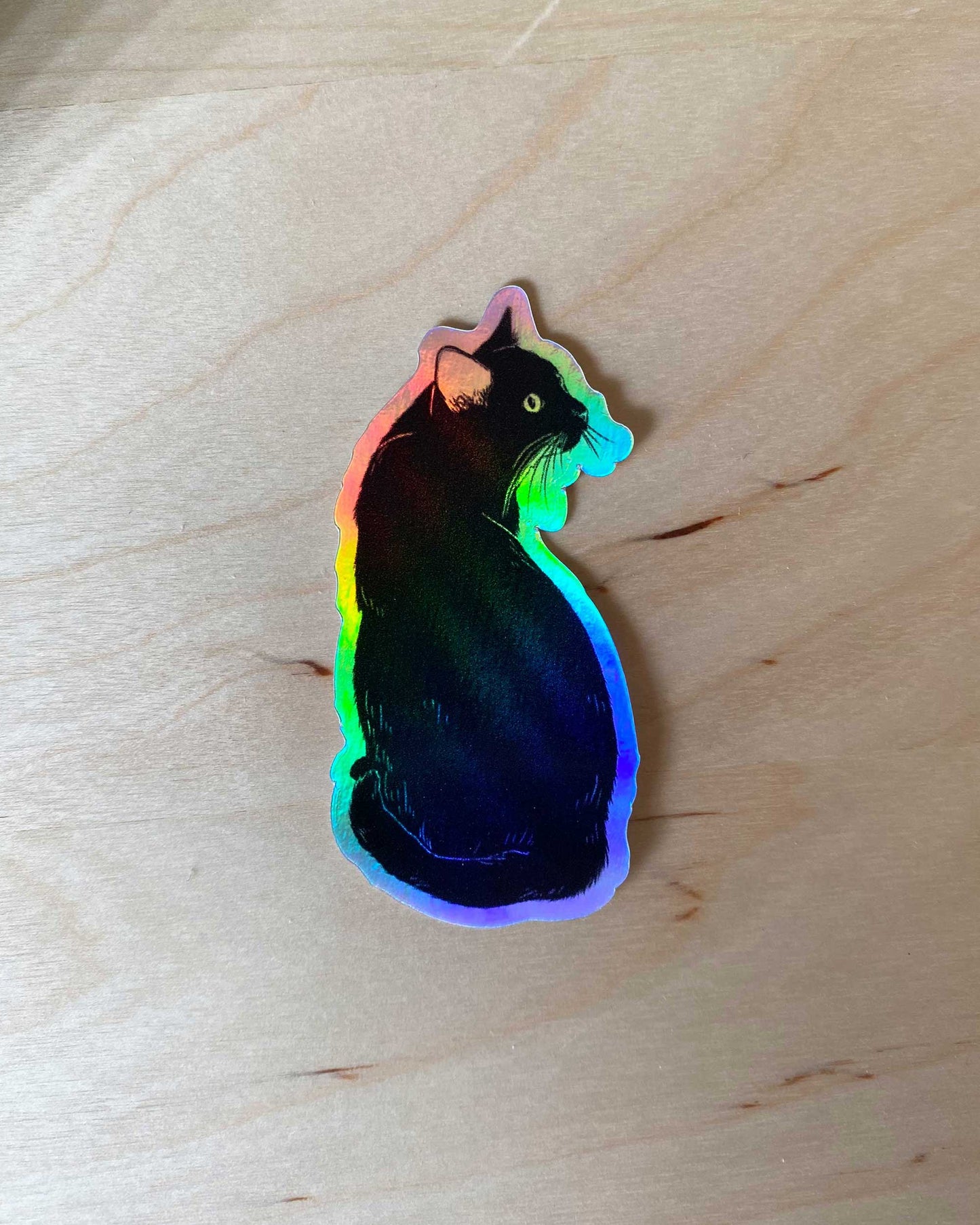 Bird & Cats in Paradise – Holographic Sticker